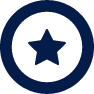star icon in navy with a ring around it